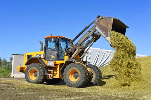 Kalush Oekraïne September 2017 Rammen Van Maïs Kuilvoeder Silo Trog — Stockfoto