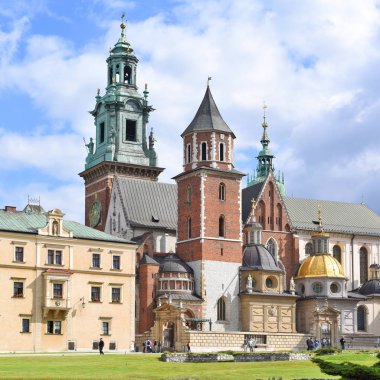 Wawel Royal Castle, view from the courtyard of the complex. clipart