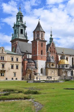Wawel Royal Castle, avlunun karmaşık görünümünden.