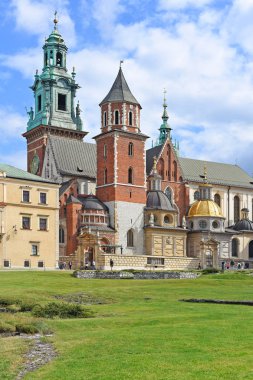 Wawel Royal Castle, avlunun karmaşık görünümünden.