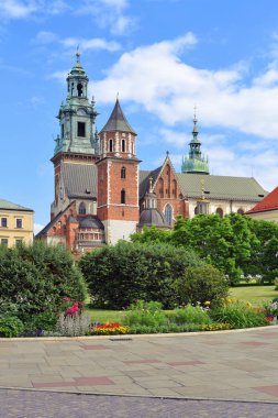 Wawel Royal Castle, avlunun karmaşık görünümünden.