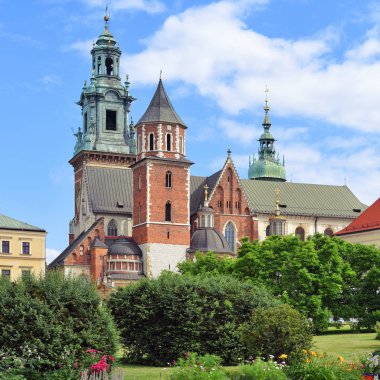 Wawel Royal Castle, avlunun karmaşık görünümünden.
