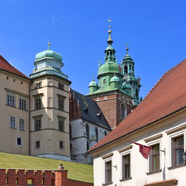 Wawel Royal Castle, avlunun karmaşık görünümünden.