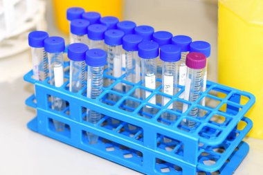 Birçok falcone tüplerini containig çözümleri biyofiziksel araştırma için raf.