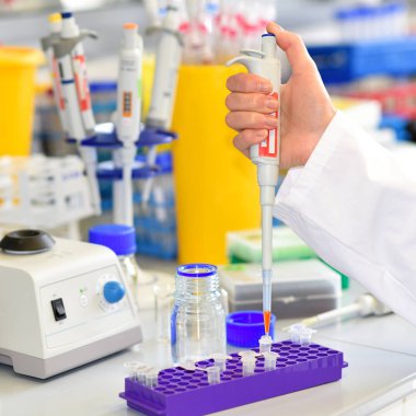 PRAGUE, CZECH REPUBLIC - May 25, 2019: scientist working in laboratory. Institute of Organic and Biochemistry.