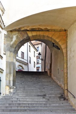 antique architecture of the old town of Prague