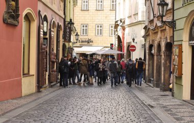 PRAGUE, CZECH REPUBLIC  May 5, 2017: The streets of old Prague.