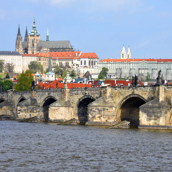 Prague Czech Republic May 2017 View Prague Castle Charles Bridge — Stock Photo, Image