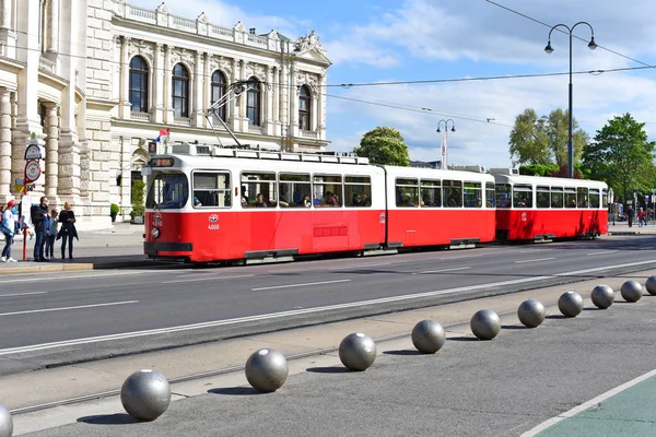 Вена Австрия Мая 2017 Года Старый Трамвай Улицах Города — стоковое фото