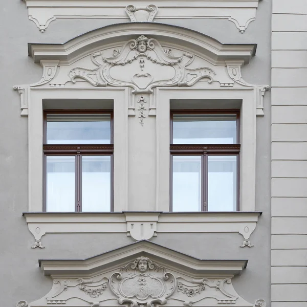 Ventana Edificio Antiguo Praga Vieja 2018 — Foto de Stock