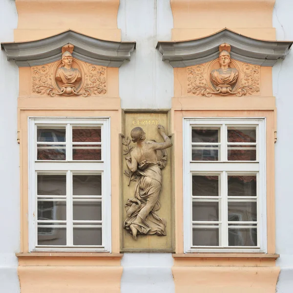 Ventana Edificio Antiguo Praga Vieja 2018 — Foto de Stock