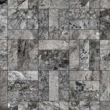 Bir taş doku şeklinde bir desenli seramik karo döşeme parçası.