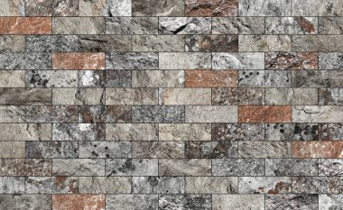 Bir taş doku şeklinde bir desenli seramik karo döşeme parçası.