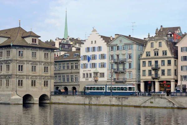 Zürich Schweizerische Eidgenossenschaft November 2018 Blick Auf Den Limmatdamm — Stockfoto