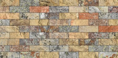 Bir taş doku şeklinde bir desenli seramik karo döşeme parçası.