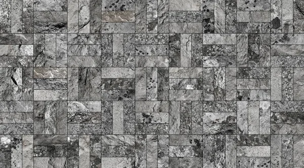 Bir taş doku şeklinde bir desenli seramik karo döşeme parçası.