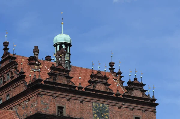 Plzeň Česká Republika Května 2018 Architektonické Prvky Budovy Radnice — Stock fotografie