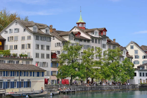 Zürich Eidgenossenschaft August 2018 Stadtlandschaft Mit Dem Limat — Stockfoto