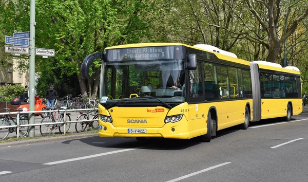 Berlín Spolková Republika Německo Dubna 2018 Městský Autobus Berlína Trase — Stock fotografie