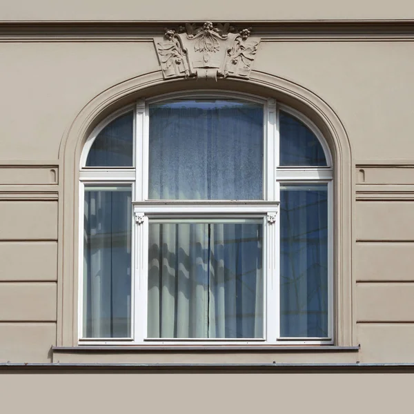 Ventana Edificio Antiguo Praga Vieja 2018 — Foto de Stock