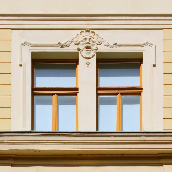 Window of an ancient building. Old Prague, 2018.