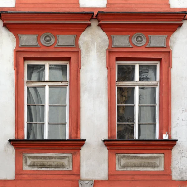 Fenster Eines Antiken Gebäudes Altes Prag 2018 — Stockfoto