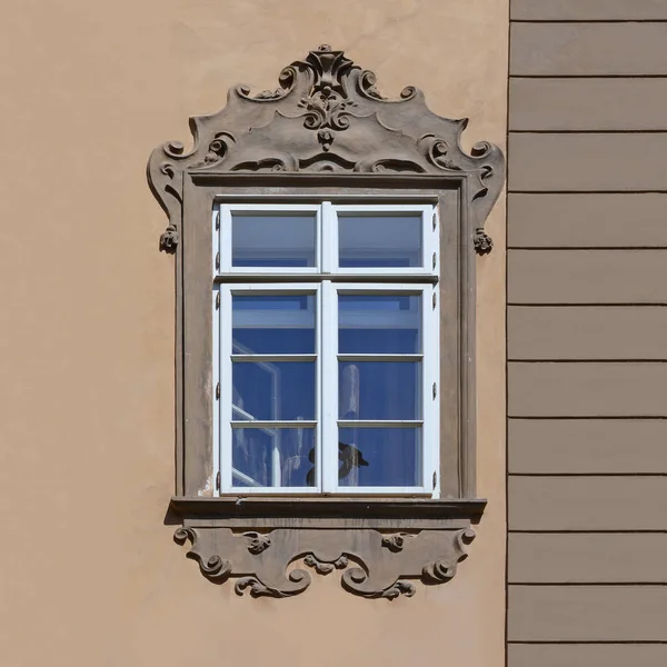 Ventana Edificio Antiguo Praga Vieja 2018 — Foto de Stock