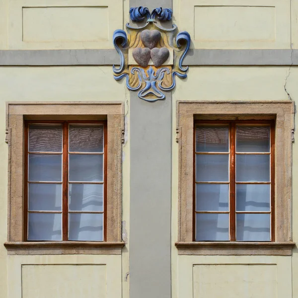 Fenster Eines Antiken Gebäudes Altes Prag 2018 — Stockfoto