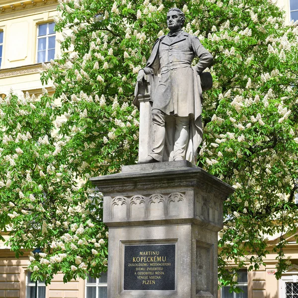 Pilsen République Tchèque Mai 2018 Monument Martin Kopecky Dans Parc — Photo