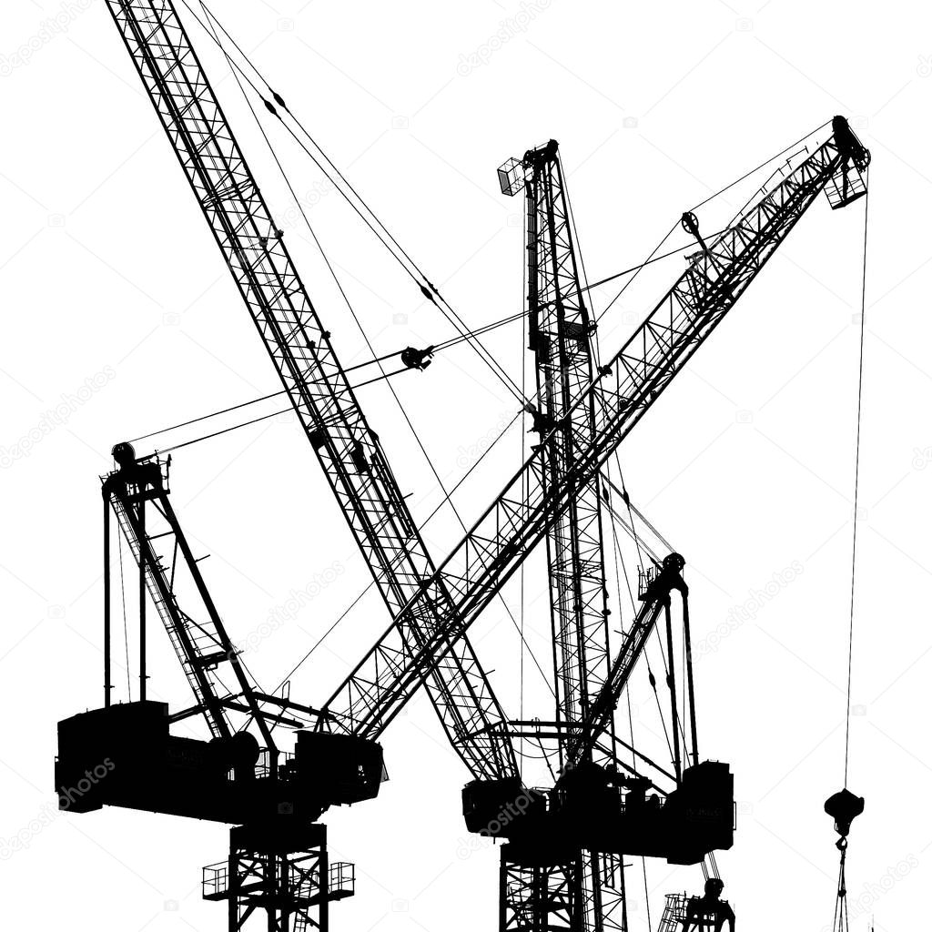 Tower building cranes against the sky.