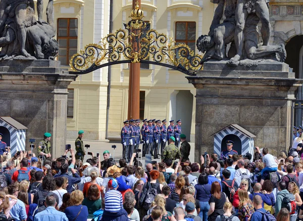 Prag Tjeckien Maj 2018 Fragment Högtidliga Ceremonin Omväxlar Den Ära — Stockfoto