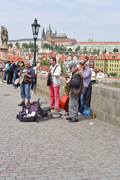 Praga Republika Czeska Maja 2018 Ulica Muzyków — Zdjęcie stockowe