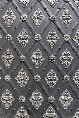 Antik metal dokulu dekoratif bindirmeleri ve sahte. Kapı, kapı, Panjur 