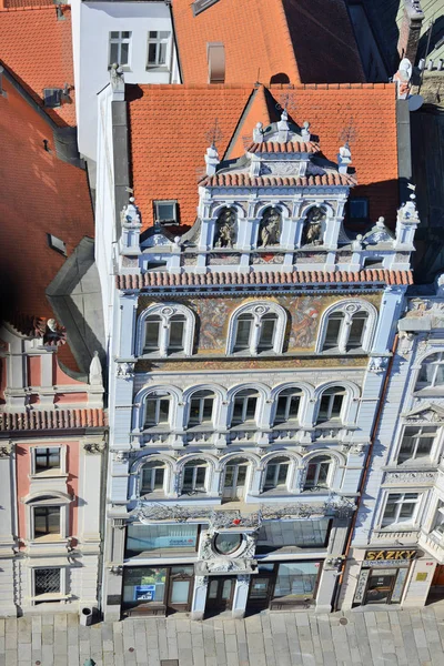 Pilsen República Checa Outubro 2018 Antigos Edifícios Parte Histórica Cidade — Fotografia de Stock