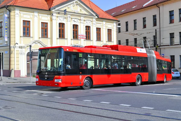 Bratislava República Eslovaca Marzo 2019 Autobús Urbano Ruta — Foto de Stock
