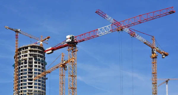 Vienna Austria May 2017 Austria May 2017 Tower Building Cranes — Stock Photo, Image