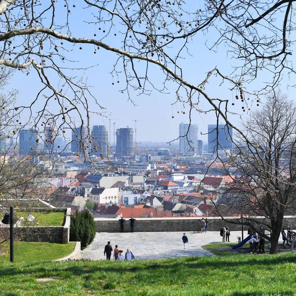 Bratislava Slowakische Republik März 2019 Burg Bratislava Blick Auf Die — Stockfoto