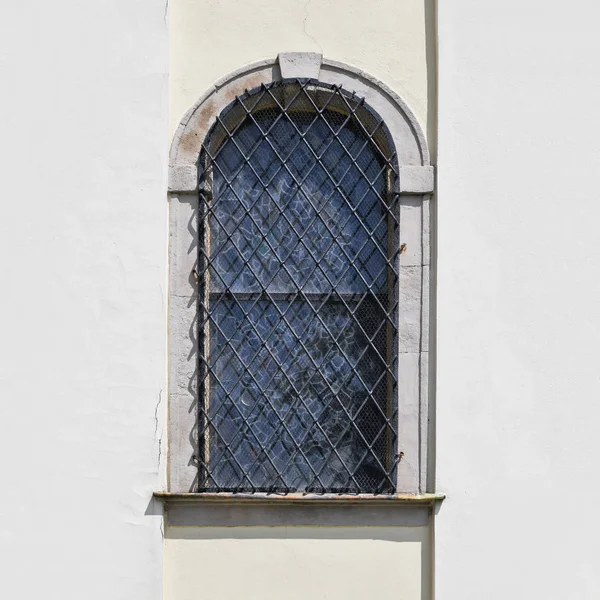 Fenêtre Avec Treillis Ancien Bâtiment Vieux Wroclaw 2019 — Photo