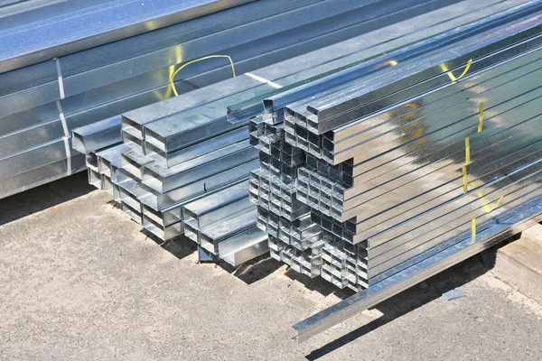 Stack Metal Profiles Construction — Photo