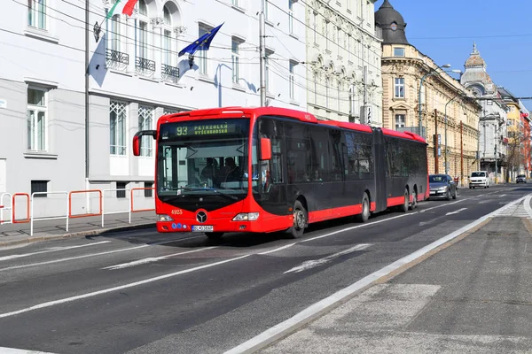 Братислава Словацкая Республика Марта 2019 Года Городской Автобус Маршруте — стоковое фото