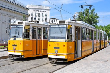 Budapest, Hungary - July 7, 2019: Tatra T5C5 tram.