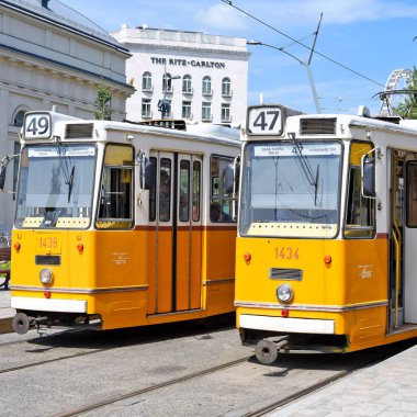 Budapest, Hungary - July 7, 2019: Tatra T5C5 tram.