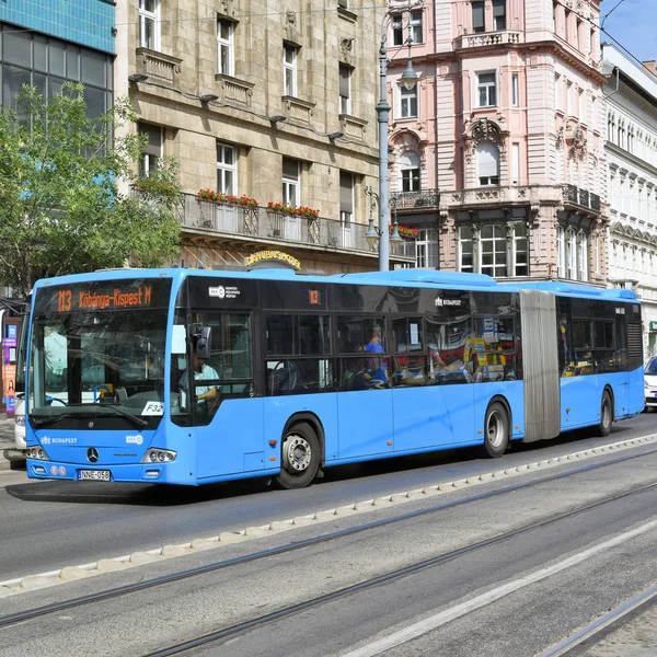 Budapeszt Węgry Lipca 2019 Autobus Miejski Trasie — Zdjęcie stockowe