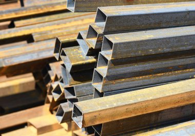 Metal paslı borular arka plan 