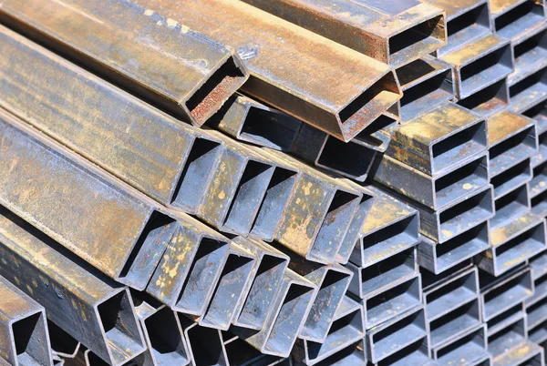 Metalen Roestige Buizen Achtergrond — Stockfoto