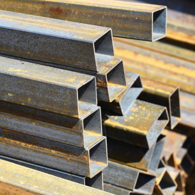 Metal paslı borular arka plan 