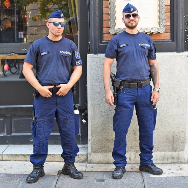 Prague République Tchèque Mai 2019 Employés Patrouille Police Municipale Sur — Photo
