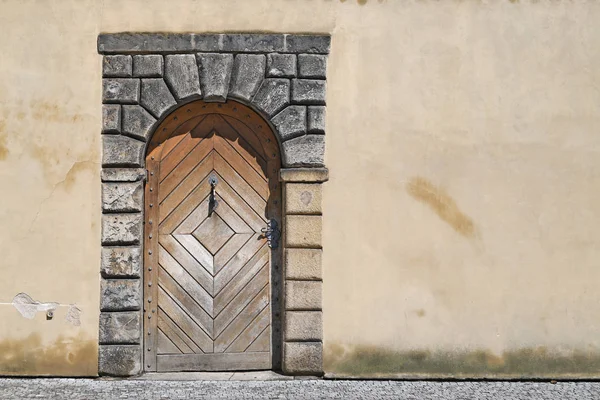 Old Wooden Door Ancient Building — Foto de Stock