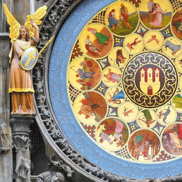 Prague Czech Republic May 2019 Statues Prague Astronomical Clock Reconstruction — Stock fotografie