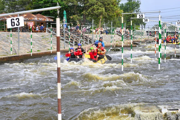 Prague Czech Republic May 2019 Rafting Prague Troja Canoeing Center — 图库照片